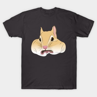 cute squirrel eating peanut face T-Shirt